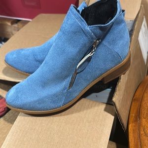 Blue Ankle Booties